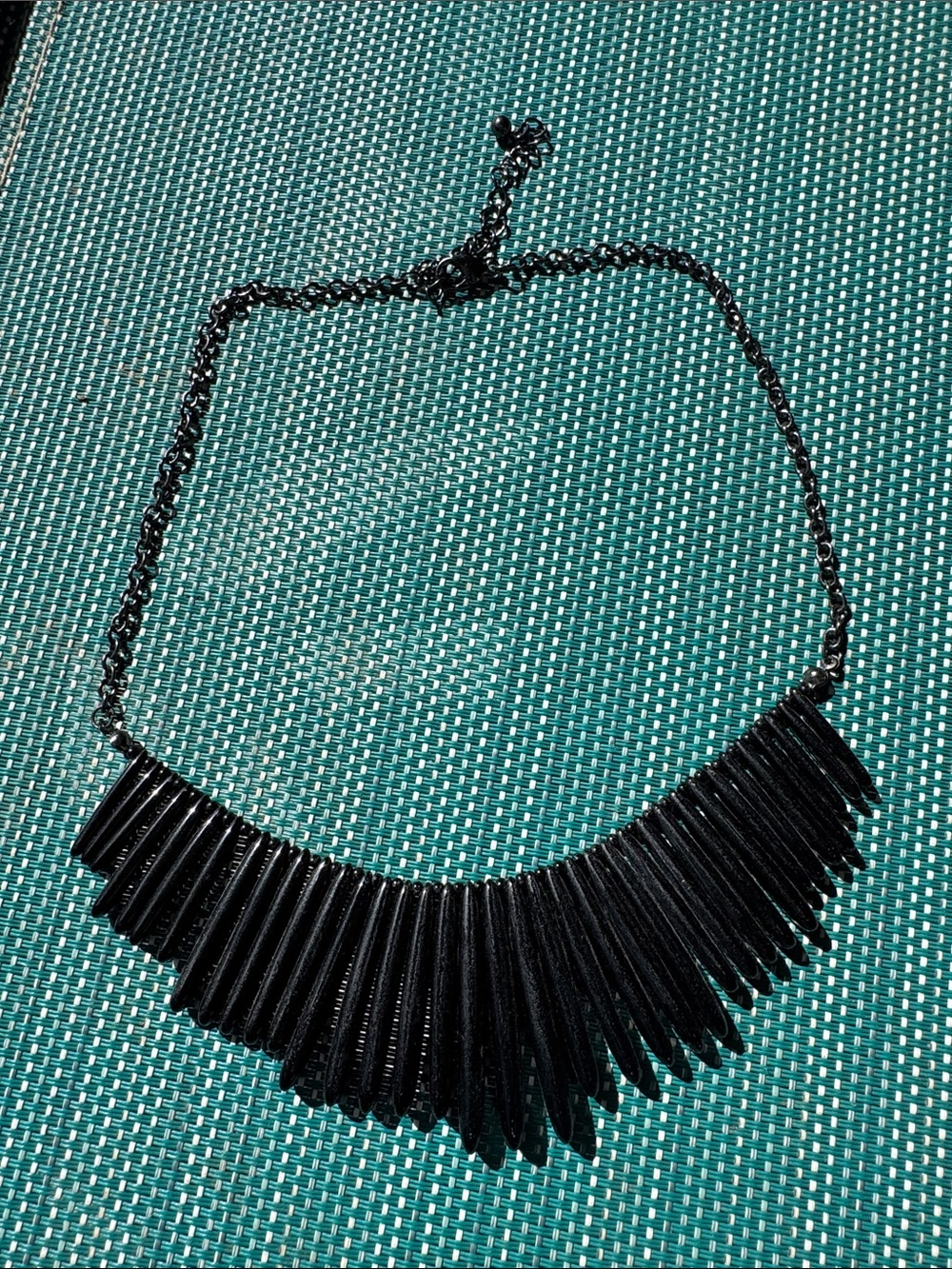 Black Fringe Statement Necklace - Women Jewelry
